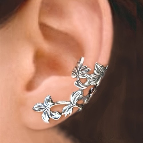Orecchini clip foglia di - orecchini,