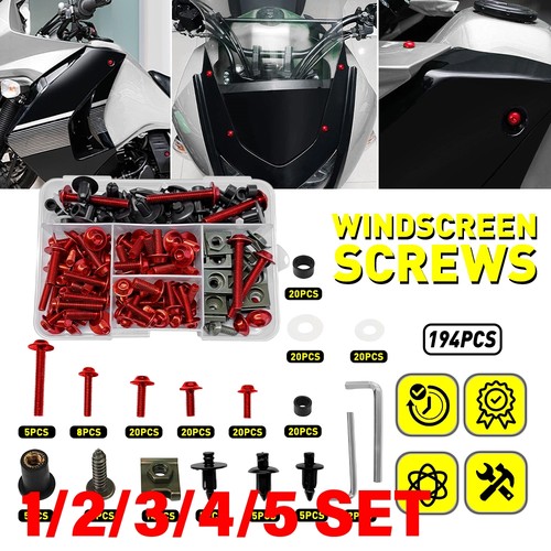 Red fairing bolts - red,
