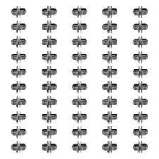 50 PZ Clip Connettore Cubo Vetro CROMO 4 Vie 3/16" Vetro Temperato Ripiano