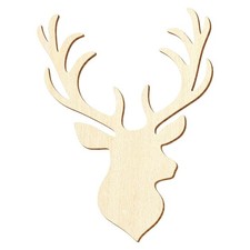 Testa di cervo in legno