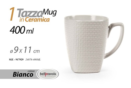 Tazza mug ceramica bianca