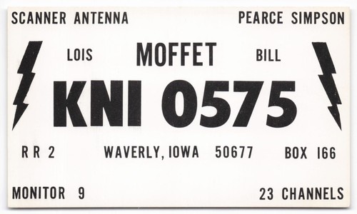 Kni 0575 radio qsl card - kni,