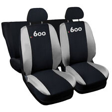 COPRISEDILI  COMPATIBILI 600 SEICENTO FODERE AUTO BICOLORE NERO/GRIGIO CHIARO