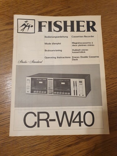Fisher w40 registratore - cr-w40, a