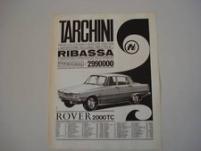 advertising Pubblicità 1968 ROVER 2000 TC