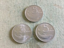 MONETE ITALIA REPUBBLICA  5 LIRE DELFINO   1966  69  70