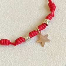 Dodo Pomellato Bracciale Rosso Ciondolo Stella Marina Oro Rosa Granelli Argento