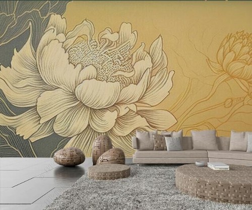 Carta parati lotus - da, 3d