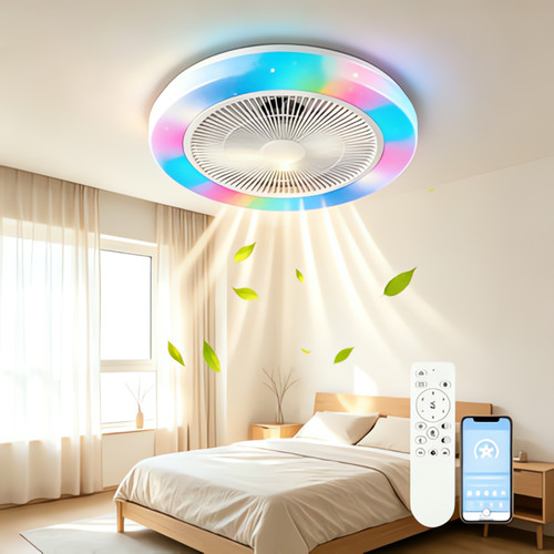 Rgb lampada con ventola - con,