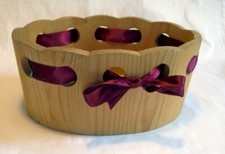 Cestino portapane in legno con nastro