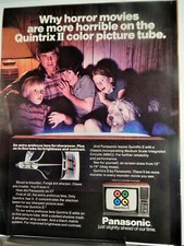 PANASONIC QUINTRIX II TELEVISIONE / RADIO CB COBRA VINTAGE 1977 PUBBLICITÀ