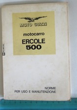 Moto Guzzi ERCOLE 500 manuale uso manutenzione ORIGINALE XXII edizione
