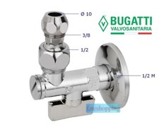 Rubinetto Sottolavabo a sfera con filtro e snodo BUGATTI 1/2 x 10 Sotto lavello