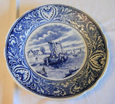 1 PIATTO collezione DELFT blue porcellana serie velieri - regalo uno simile dif.