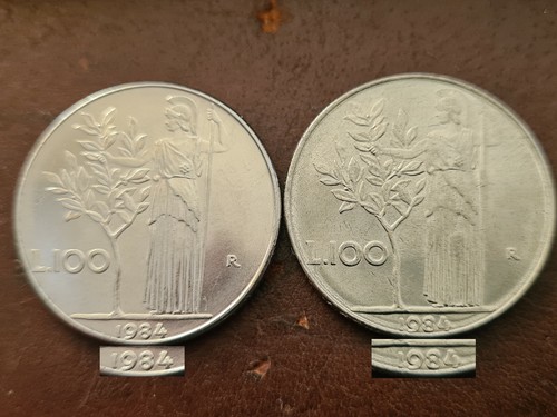 Variante 100 lire 1984 fdc - variante,