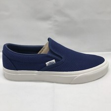 VANS slip-on classico donna 7 / uomo 5,5 tessuto check vero blu navy bianco VN0A33TB45N