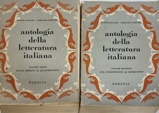 Libri vintage scolastici - Antologia letteratura italiana - Paravia - Vol. 1 & 2