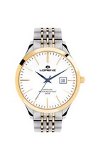 Orologio Uomo LORENZ OLIMPIA 30173BB Acciaio Bicolor Gold Dorato Bianco Zaffiro