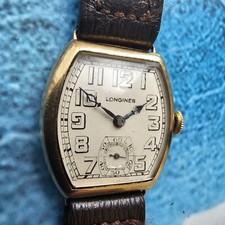 Orologio da uomo vintage Longines in oro massiccio 14 carati a carica manuale...