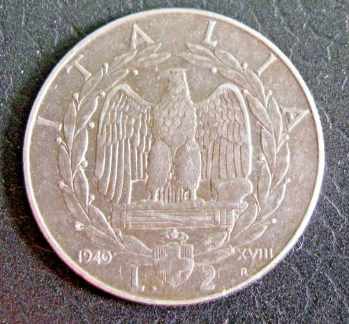 Moneta lire 1940 xviii - 2,