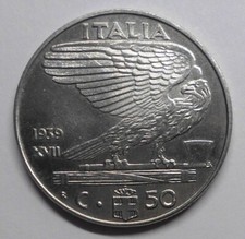 50 Centesimi 1939 XVII  A.M.  sig./periziata FDC