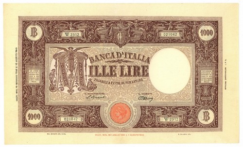 1000 lire barbetti grande - lire,