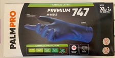 Guanti monouso lattice PALMPRO PREMIUM 747 HI RISKS conf. 50 pz blu-taglia XL