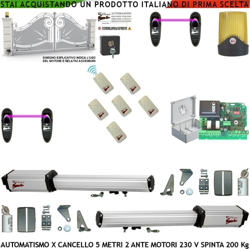 Cancello elettrico 2 ante - 2,