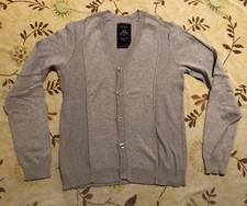 CARDIGAN PIAZZA ITALIA UOMO GRIGIO CHIARO MAGLIA MAGLIONE MAGLIONCINO LEGGERO