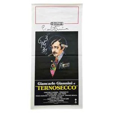 GIANCARLO GIANNINI Signed Poster Locandina Originale 1986 Ternosecco PROOF