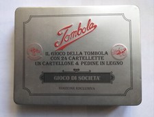 TOMBOLA RARA EDIZIONE  SCATOLA IN LATTA GIOCO COMPLETO VINTAGE