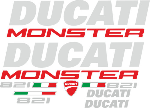 Adesivi ducati monster - adesivi,