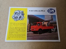Autocarro OM Cerbiatto Depliant Bifacciale Di Vendita Anno 1969