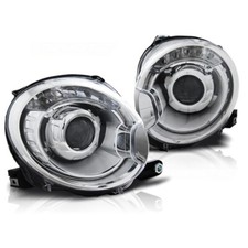 Fari Upgrade Tuning per Fiat 500 2007-2015 in cromo