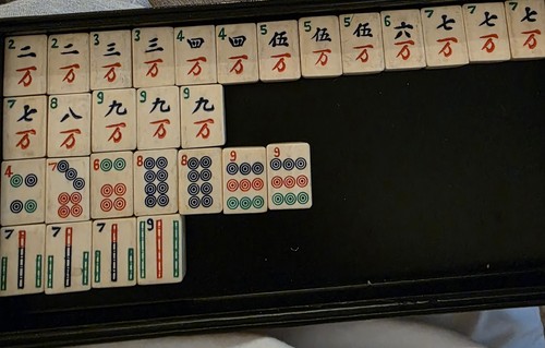 Vintage mah jong - osso, bambù