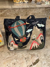 Rara Bellissima Borsa Donna Braccialini Cartoline Vintage In Viaggio Originale