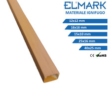 2m Canalina per cavi elettrici 12x12 16x16 15x10 25x16 40x25 legno noce