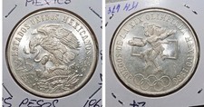 Messico 25 pesos, 1968 Giochi olimpici estivi, Città del Messico 1968 ARGENTO