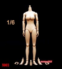 Soldatino giocattolo busto grande pelle normale 1/6 12" action doll figura femminile modello corpo