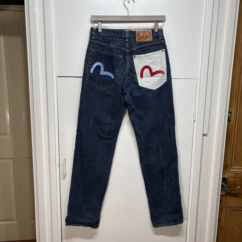 Jeans evisu blu lavaggio medio - evisu,
