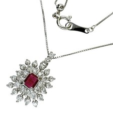 Collana berillo rosso 0,153 ct