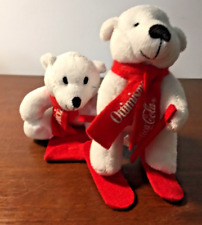 COCA COLA 2 ORSETTI POLARI SPORT IMICIZIA OTTIMISMO  H 10 CM. NUOVI