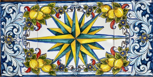 Pannello decorato mano 80x40 - decorato,