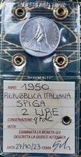 ($)     2 Lire 1950 (Spiga) -