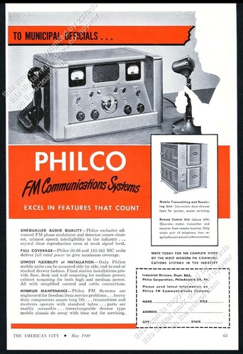 1949 philco trasmettitore - philco,