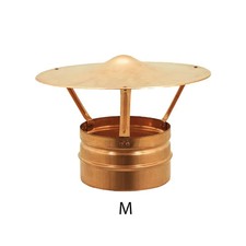 Fumaiolo da 250mm tipo cinese di rame base tonda innesto M maschio