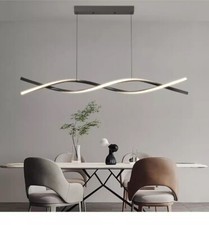 Wave Lampada a Sospensione 10%-100% Dimmerabile Telecomando 3 Colori Luce 100cm Nero