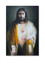 Gesù - 60X90Cm - Dipinto A Olio Fatto A Mano Su Tela G117261