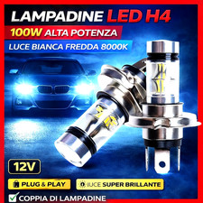COPPIA LAMPADINE H4 LED 100W
