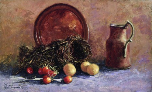 Dipinto olio tavola - olio,